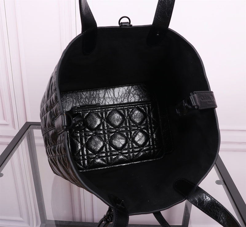 N品 DIOR ディオール Dior Toujours バッグ ミディアム M2821SNIO_M900 黒 ブラック ブラック金具 激安優良店 - 画像 (2)