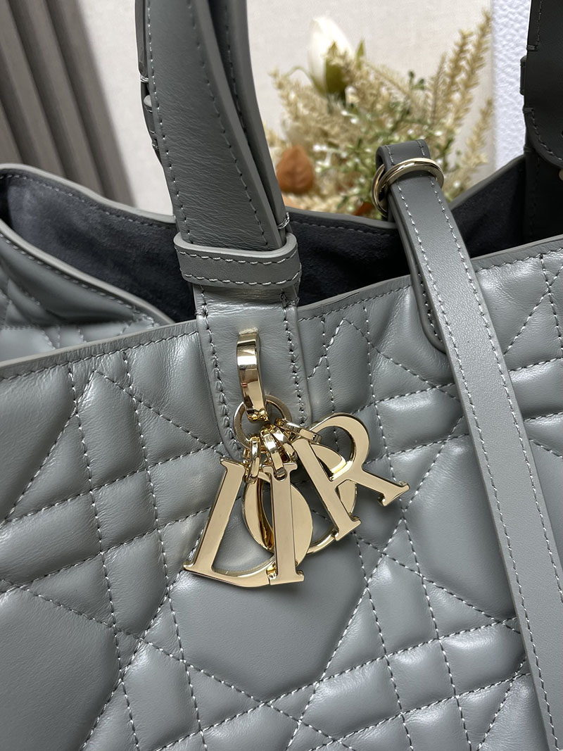 N品 DIOR ディオール Dior Toujours バッグ ラージ M2820OSHJ_M81B ストーングレー ゴールド金具 激安優良店 - 画像 (9)