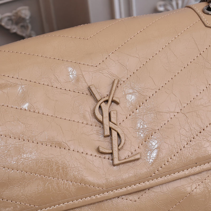 N品 YSL サンローラン バッグ アウトレット ニキ ミディアム ダークベージュ 6331580EN042721 カーフスキンレザー シルバー金具 激安優良店 - 画像 (6)
