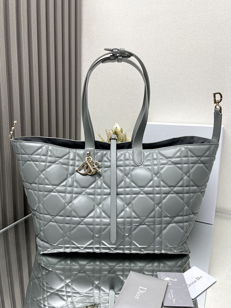 N品 DIOR ディオール Dior Toujours バッグ ラージ M2820OSHJ_M81B ストーングレー ゴールド金具 激安優良店 - 画像 (3)
