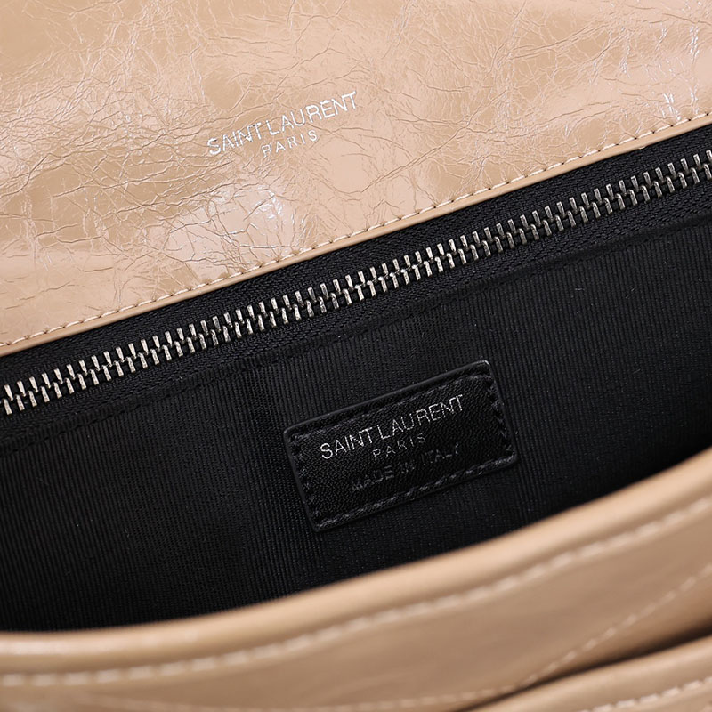 N品 YSL サンローラン バッグ アウトレット ニキ ミディアム ダークベージュ 6331580EN042721 カーフスキンレザー シルバー金具 激安優良店 - 画像 (2)