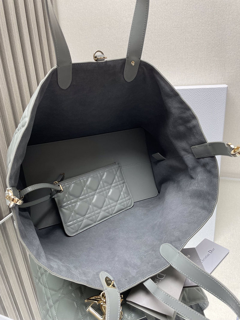 N品 DIOR ディオール Dior Toujours バッグ ラージ M2820OSHJ_M81B ストーングレー ゴールド金具 激安優良店 - 画像 (2)