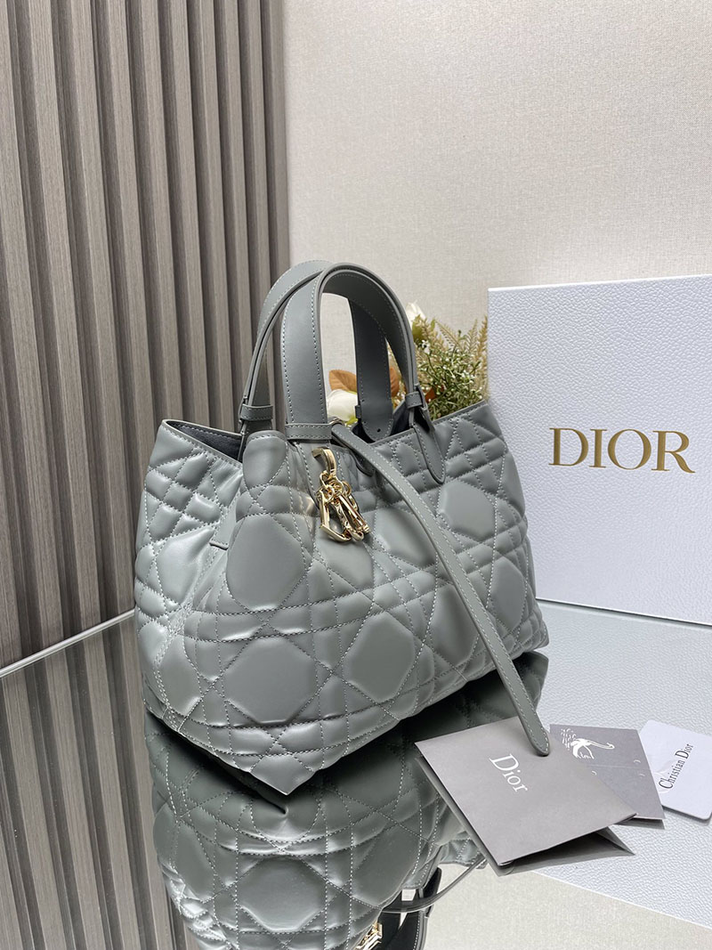 N品 DIOR ディオール Dior Toujours バッグ ミディアム M2821OBNT_M81B ストーングレー ゴールド金具 激安優良店 - 画像 (9)