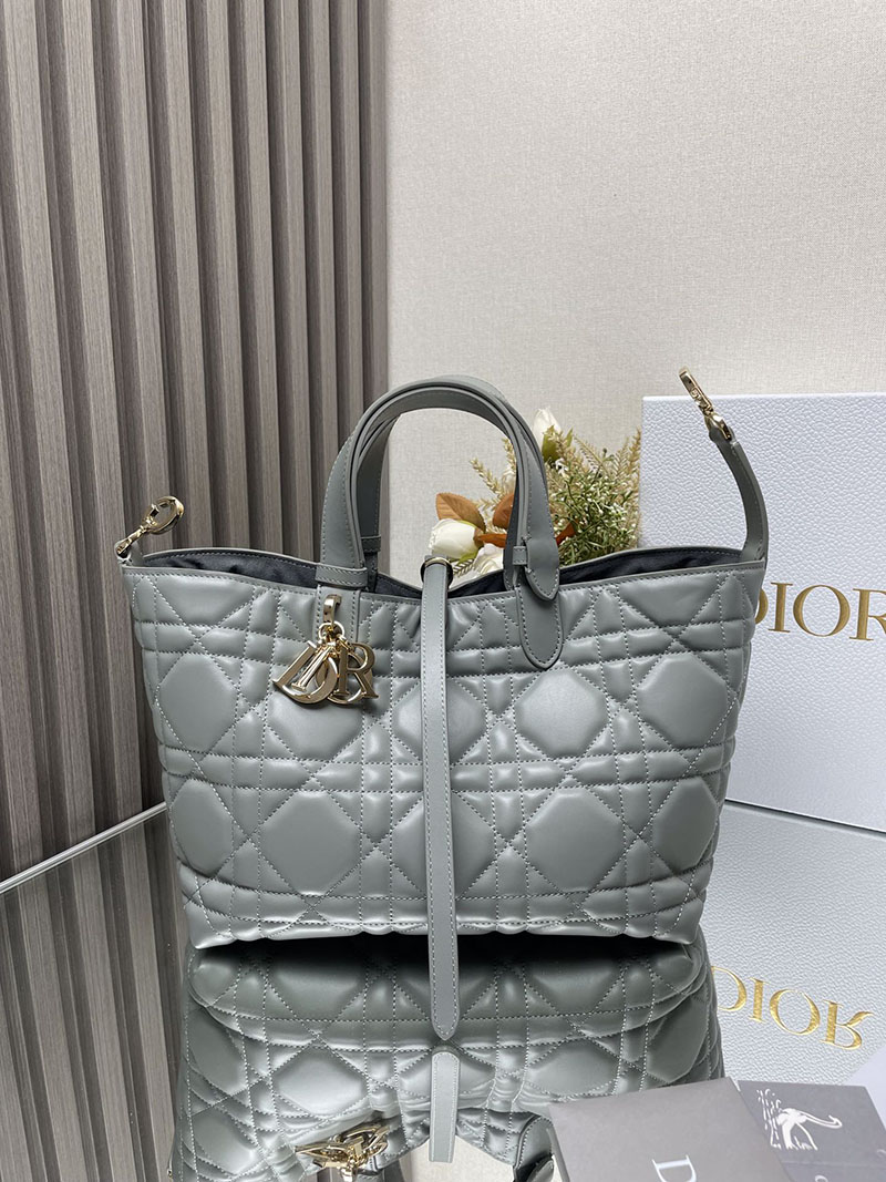 N品 DIOR ディオール Dior Toujours バッグ ミディアム M2821OBNT_M81B ストーングレー ゴールド金具 激安優良店 - 画像 (4)
