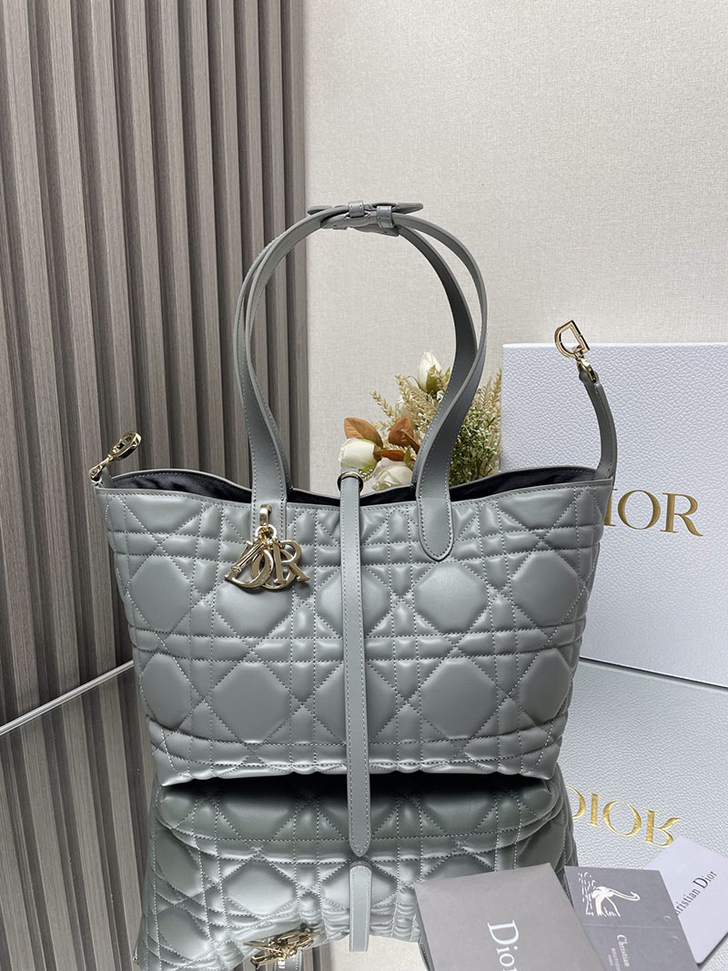 N品 DIOR ディオール Dior Toujours バッグ ミディアム M2821OBNT_M81B ストーングレー ゴールド金具 激安優良店 - 画像 (3)