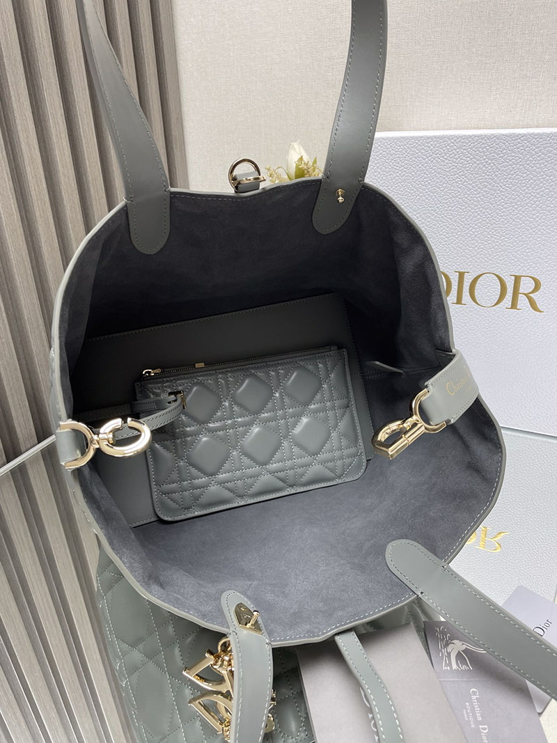 N品 DIOR ディオール Dior Toujours バッグ ミディアム M2821OBNT_M81B ストーングレー ゴールド金具 激安優良店 - 画像 (2)