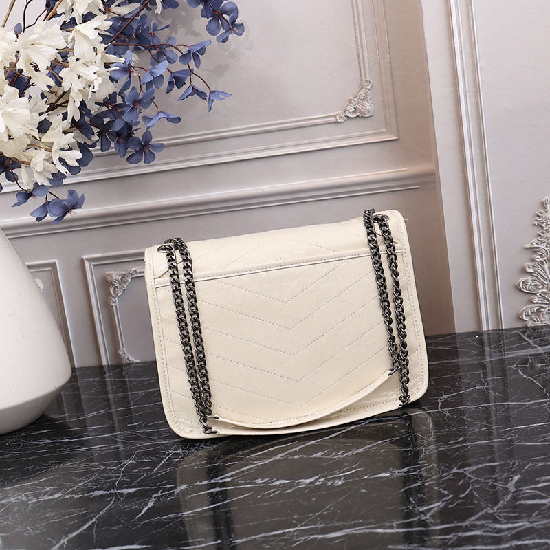 N品 YSL サンローラン バッグ アウトレット ニキ ミディアム オフホワイト 6331580EN049207 カーフスキンレザー シルバー金具 激安優良店 - 画像 (8)