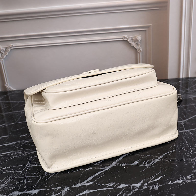 N品 YSL サンローラン バッグ アウトレット ニキ ミディアム オフホワイト 6331580EN049207 カーフスキンレザー シルバー金具 激安優良店 - 画像 (7)