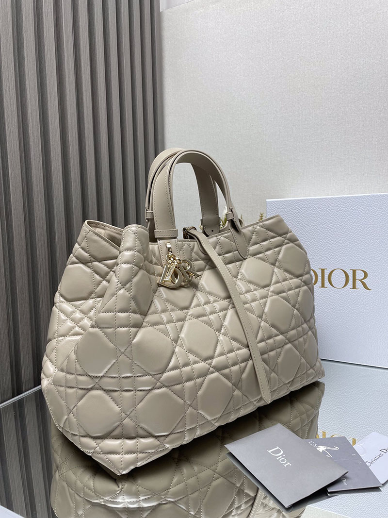 N品 DIOR ディオール Dior Toujours バッグ ラージ M2820OSHJ_M51U パウダーベージュ ゴールド金具 激安優良店 - 画像 (9)