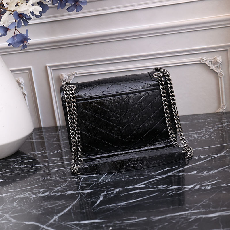 N品 YSL サンローラン バッグ アウトレット ニキ ベイビー ブラック 6331600EN041000 カーフスキンレザー シルバー金具 激安優良店 - 画像 (8)