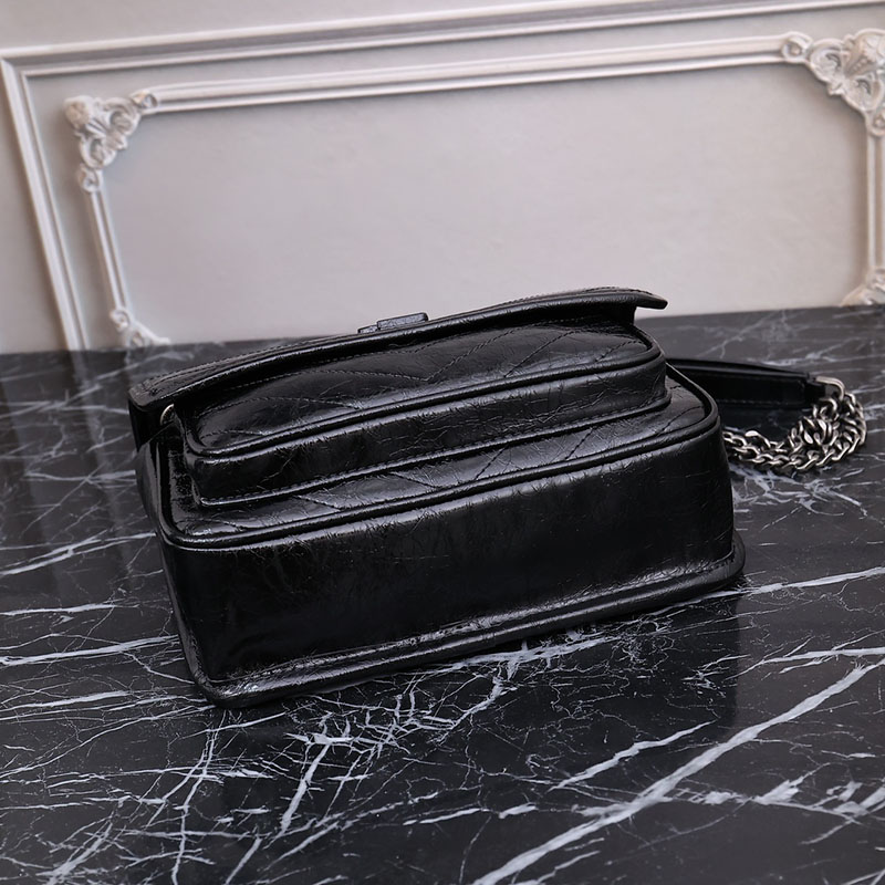 N品 YSL サンローラン バッグ アウトレット ニキ ベイビー ブラック 6331600EN041000 カーフスキンレザー シルバー金具 激安優良店 - 画像 (7)