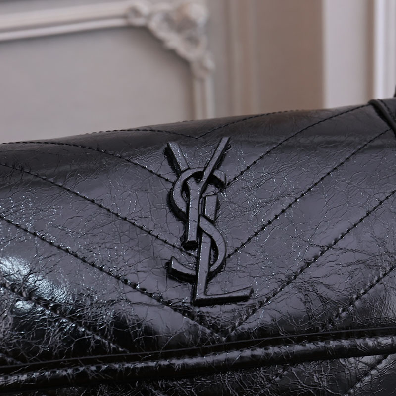 N品 YSL サンローラン バッグ アウトレット ニキ ベイビー ブラック 6331600EN041000 カーフスキンレザー シルバー金具 激安優良店 - 画像 (6)