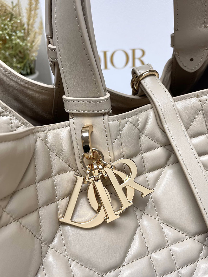 N品 DIOR ディオール Dior Toujours バッグ ラージ M2820OSHJ_M51U パウダーベージュ ゴールド金具 激安優良店 - 画像 (6)