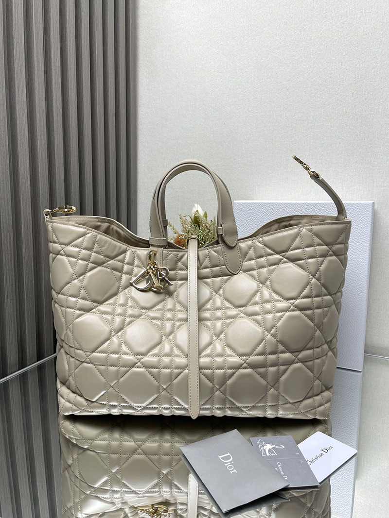 N品 DIOR ディオール Dior Toujours バッグ ラージ M2820OSHJ_M51U パウダーベージュ ゴールド金具 激安優良店 - 画像 (5)
