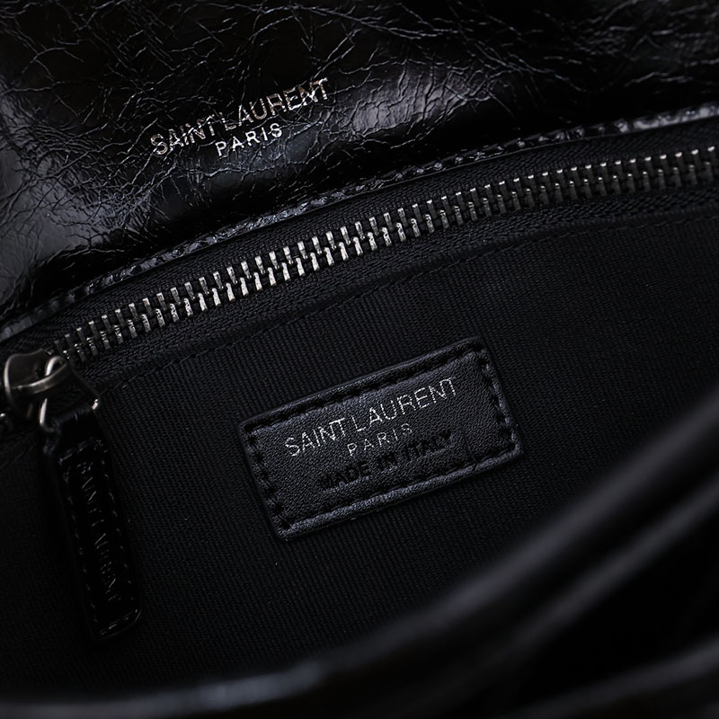 N品 YSL サンローラン バッグ アウトレット ニキ ベイビー ブラック 6331600EN041000 カーフスキンレザー シルバー金具 激安優良店 - 画像 (2)