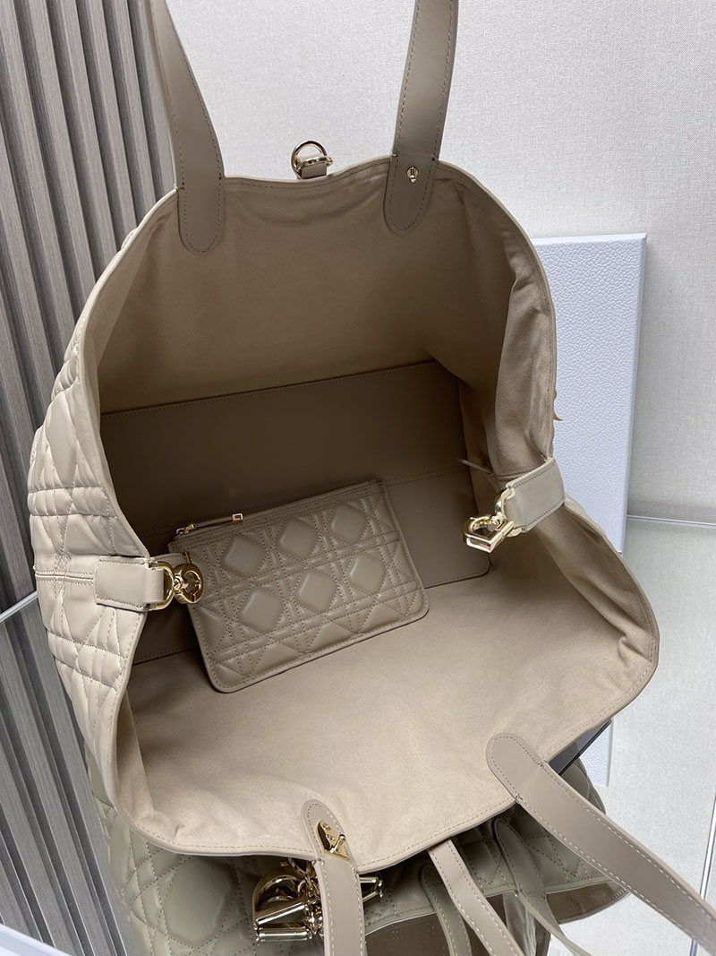 N品 DIOR ディオール Dior Toujours バッグ ラージ M2820OSHJ_M51U パウダーベージュ ゴールド金具 激安優良店 - 画像 (2)