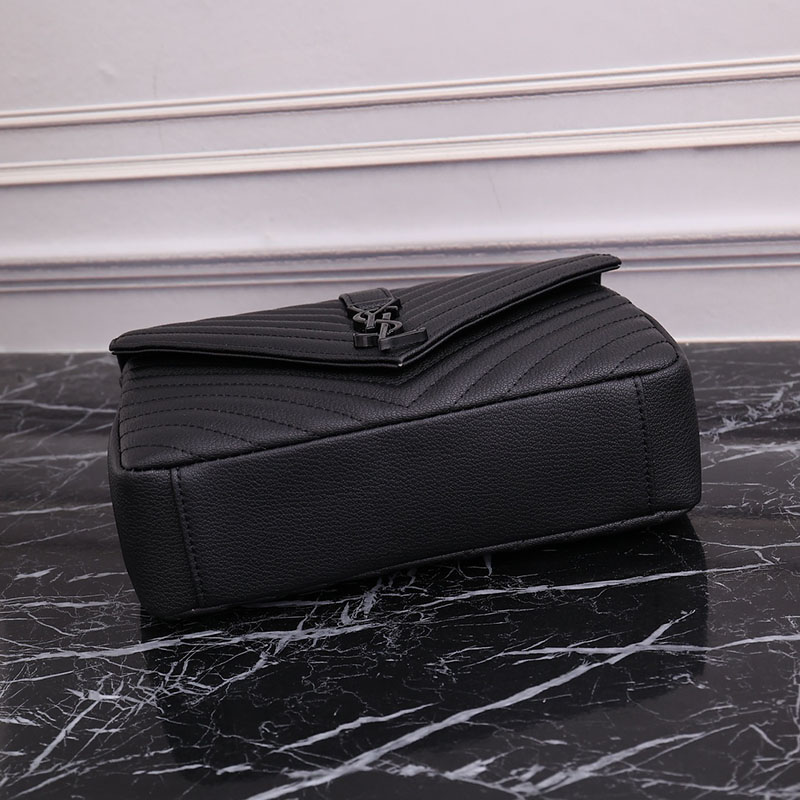 N品 YSL サンローラン バッグ レディース カレッジ ミディアム ブラック 600279BRM081000 ラムスキン ブラック金具 激安優良店 - 画像 (7)