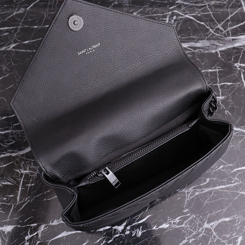 N品 YSL サンローラン バッグ レディース カレッジ ミディアム ブラック 600279BRM081000 ラムスキン ブラック金具 激安優良店 - 画像 (3)