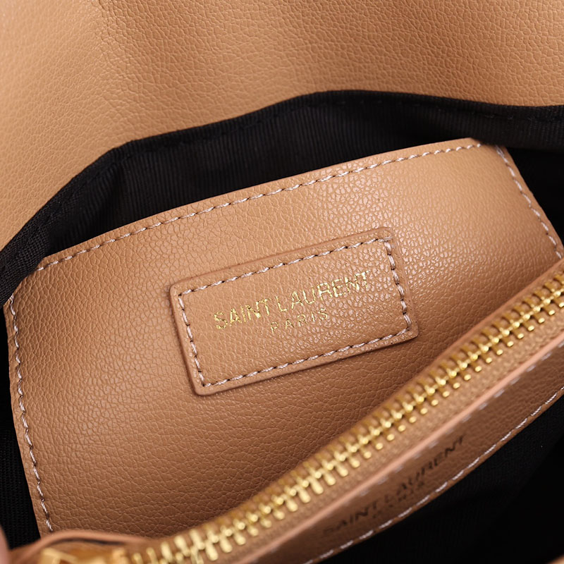 N品 YSL サンローラン バッグ レディース カレッジ ミディアム DARK BEIGE 600279BRM072721 ラムスキン ゴールド金具 激安優良店 - 画像 (2)