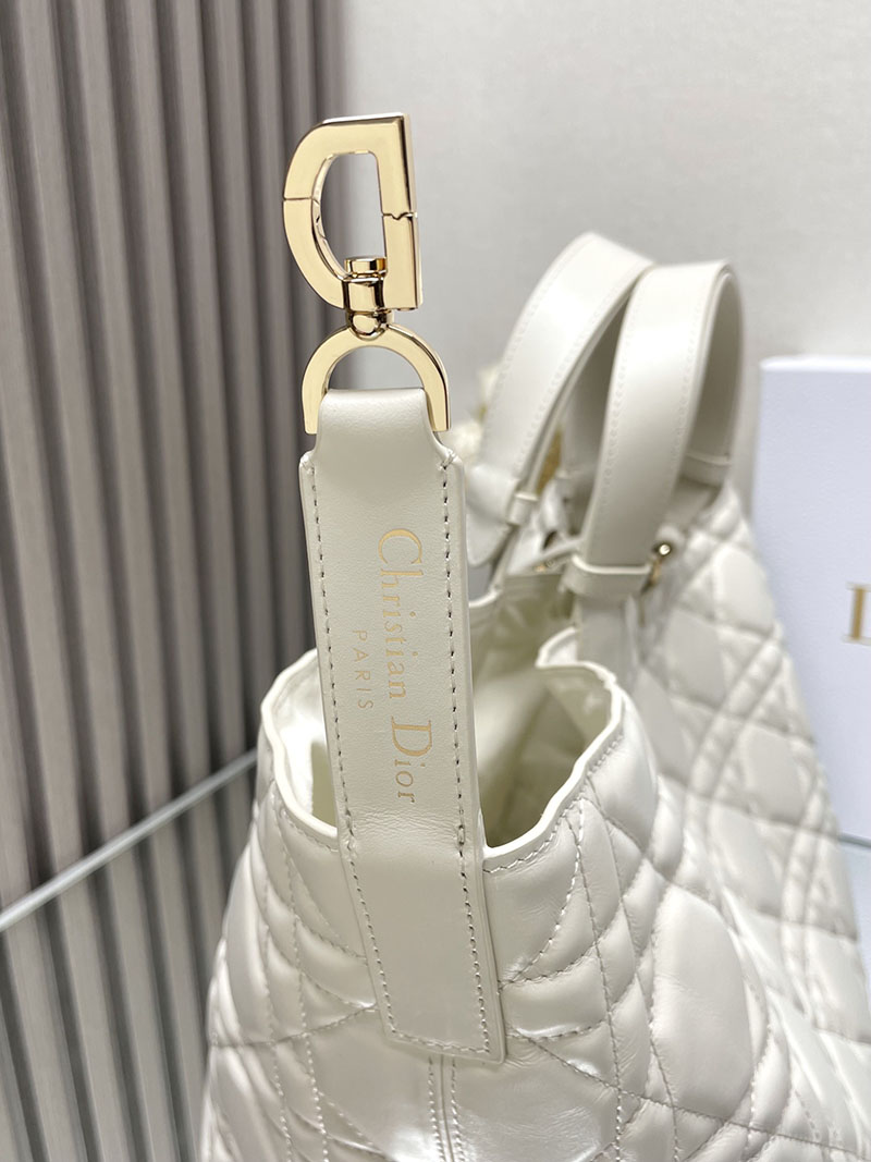 N品 DIOR ディオール Dior Toujours バッグ ラージ M2820OSHJ_M030 ホワイト ゴールド金具 激安優良店 - 画像 (4)