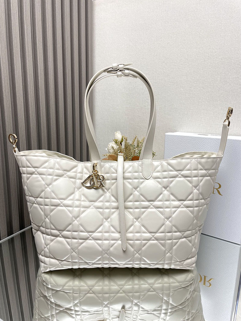 N品 DIOR ディオール Dior Toujours バッグ ラージ M2820OSHJ_M030 ホワイト ゴールド金具 激安優良店 - 画像 (3)