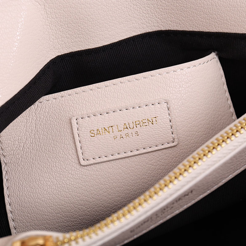 N品 YSL サンローラン バッグ レディース カレッジ ミディアム BLANC VINTAGE 600279BRM079207 ラムスキン ゴールド金具 激安優良店 - 画像 (2)