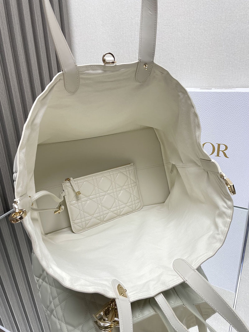 N品 DIOR ディオール Dior Toujours バッグ ラージ M2820OSHJ_M030 ホワイト ゴールド金具 激安優良店 - 画像 (2)