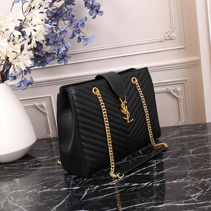 N品 YSL サンローラン MONOGRAMME ショルダーバッグ ブラック 860359BRM011000 カーフスキンレザー ゴールド金具 激安優良店 - 画像 (9)
