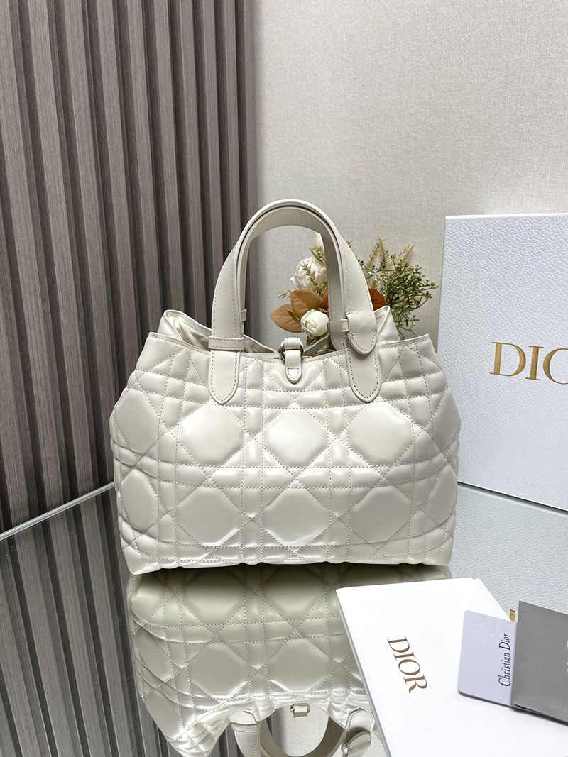 N品 DIOR ディオール Dior Toujours バッグ ミディアム M2821OBNT_M030 ホワイト ゴールド金具 激安優良店 - 画像 (8)