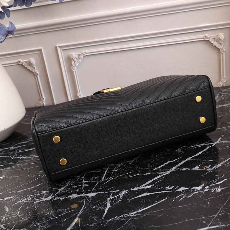 N品 YSL サンローラン MONOGRAMME ショルダーバッグ ブラック 860359BRM011000 カーフスキンレザー ゴールド金具 激安優良店 - 画像 (7)
