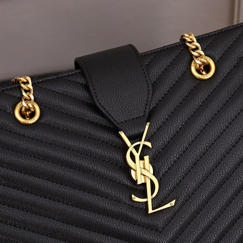N品 YSL サンローラン MONOGRAMME ショルダーバッグ ブラック 860359BRM011000 カーフスキンレザー ゴールド金具 激安優良店 - 画像 (6)