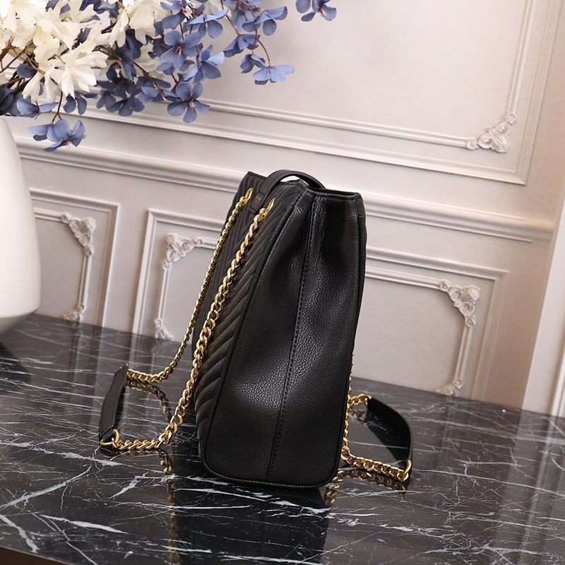 N品 YSL サンローラン MONOGRAMME ショルダーバッグ ブラック 860359BRM011000 カーフスキンレザー ゴールド金具 激安優良店 - 画像 (5)
