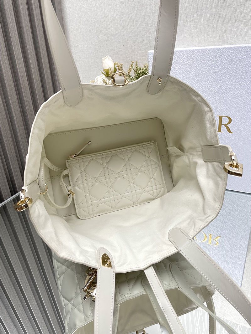 N品 DIOR ディオール Dior Toujours バッグ ミディアム M2821OBNT_M030 ホワイト ゴールド金具 激安優良店 - 画像 (2)