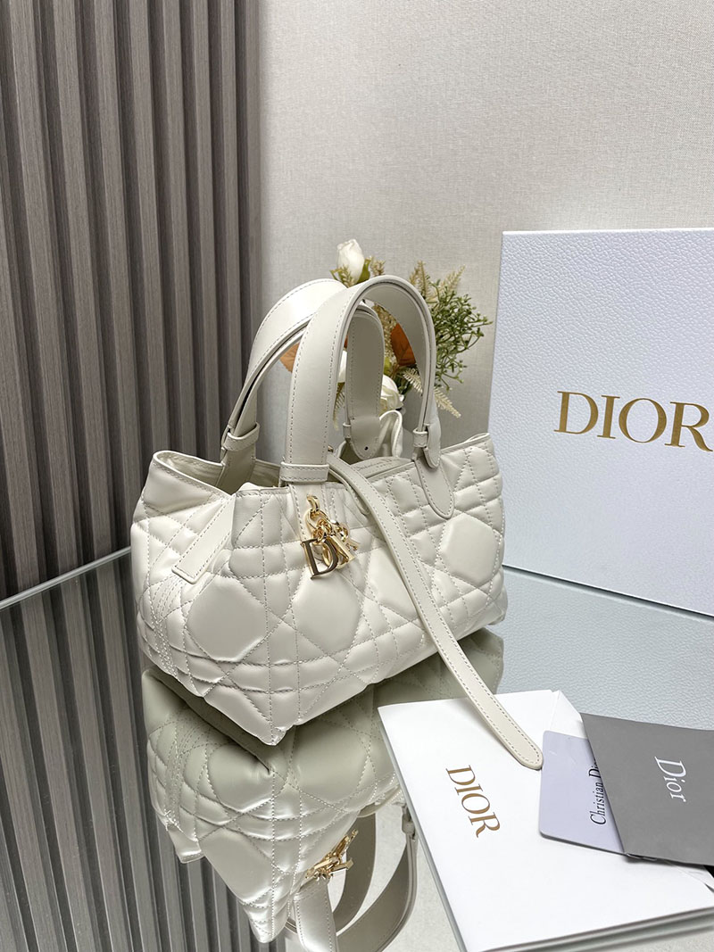 N品 DIOR ディオール Dior Toujours バッグ スモール M2822OSHJ_M030 ホワイト ゴールド金具 激安優良店 - 画像 (9)
