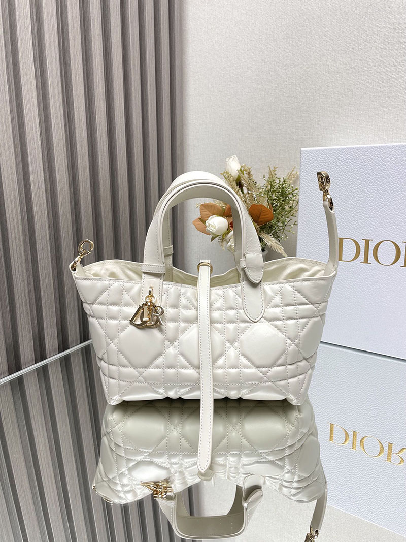 N品 DIOR ディオール Dior Toujours バッグ スモール M2822OSHJ_M030 ホワイト ゴールド金具 激安優良店 - 画像 (5)
