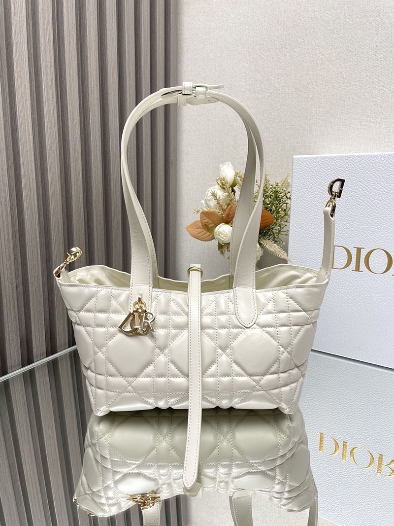 N品 DIOR ディオール Dior Toujours バッグ スモール M2822OSHJ_M030 ホワイト ゴールド金具 激安優良店 - 画像 (3)
