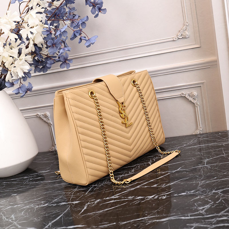 N品 YSL サンローラン MONOGRAMME ショルダーバッグ NATURAL TAN 860359BRM012357 カーフスキンレザー ゴールド金具 激安優良店 - 画像 (9)