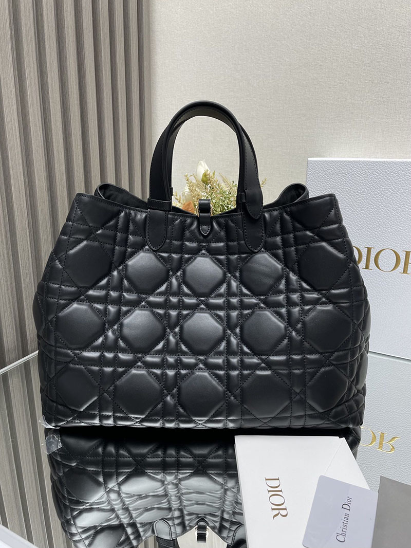 N品 DIOR ディオール Dior Toujours バッグ ラージ M2820OSHJ_M900 黒 ブラック ゴールド金具 激安優良店 - 画像 (8)