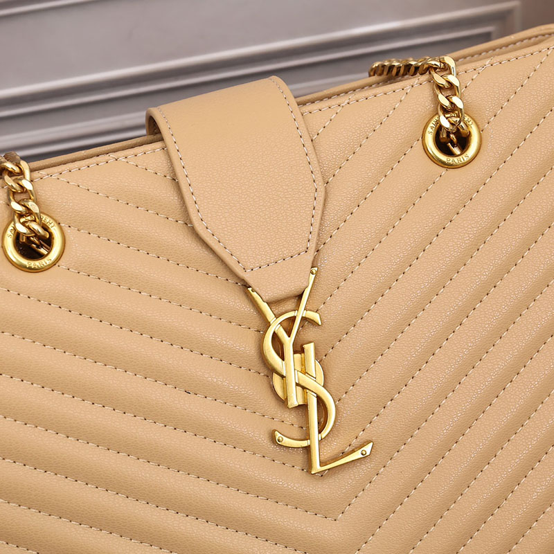 N品 YSL サンローラン MONOGRAMME ショルダーバッグ NATURAL TAN 860359BRM012357 カーフスキンレザー ゴールド金具 激安優良店 - 画像 (6)