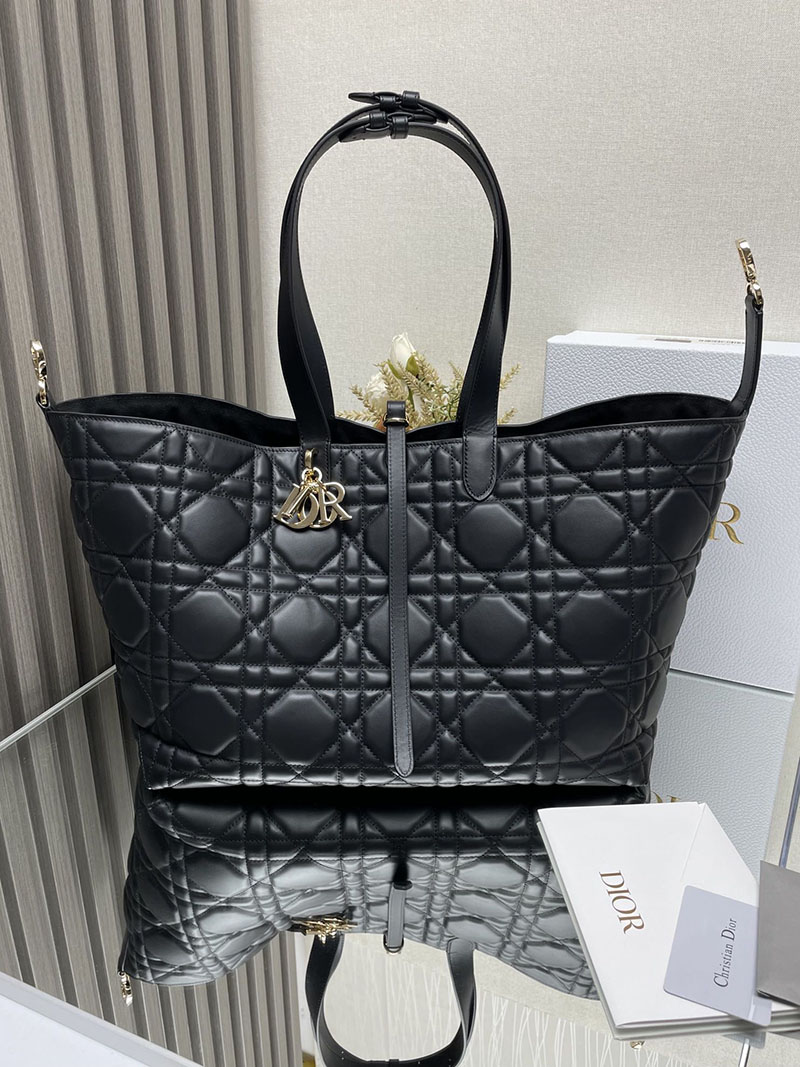 N品 DIOR ディオール Dior Toujours バッグ ラージ M2820OSHJ_M900 黒 ブラック ゴールド金具 激安優良店 - 画像 (4)