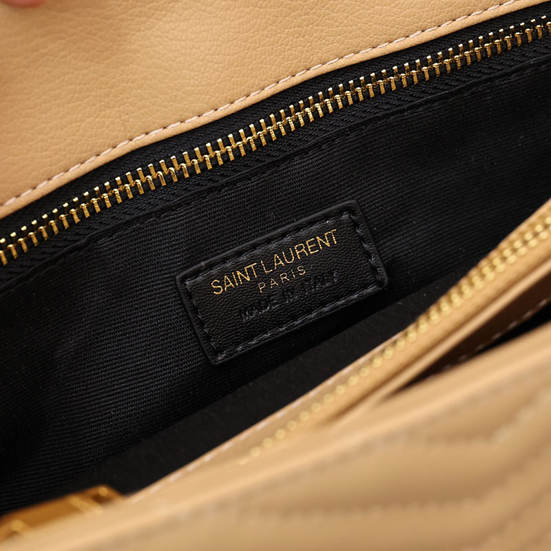 N品 YSL サンローラン MONOGRAMME ショルダーバッグ NATURAL TAN 860359BRM012357 カーフスキンレザー ゴールド金具 激安優良店 - 画像 (3)