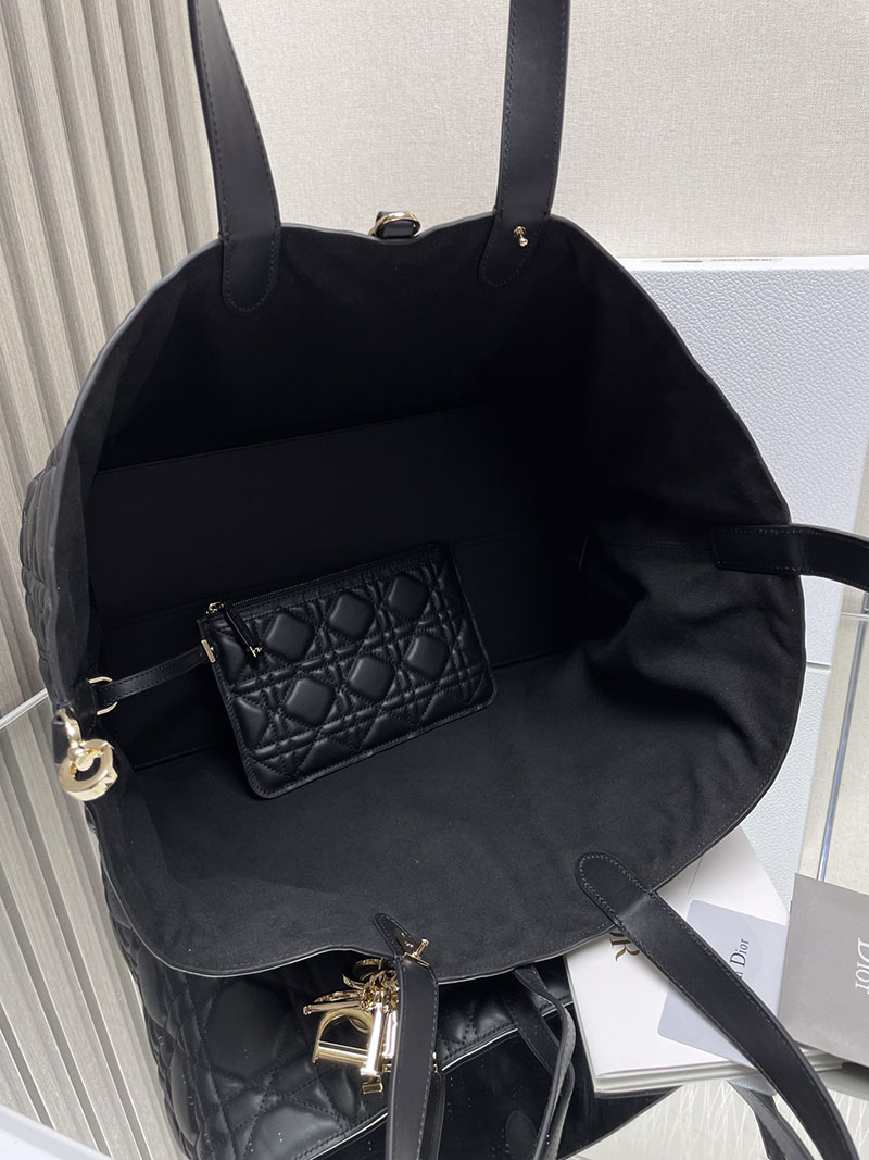 N品 DIOR ディオール Dior Toujours バッグ ラージ M2820OSHJ_M900 黒 ブラック ゴールド金具 激安優良店 - 画像 (2)