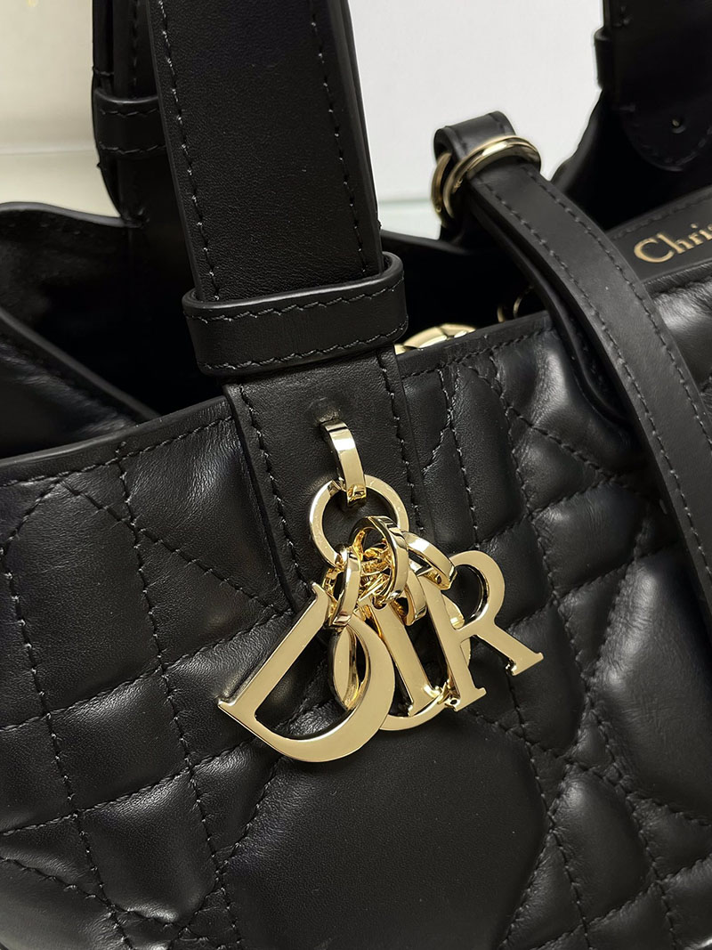 N品 DIOR ディオール Dior Toujours バッグ スモール M2822OSHJ_M900 黒 ブラック ゴールド金具 激安優良店 - 画像 (8)