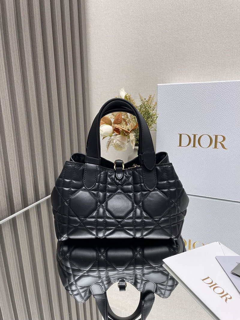 N品 DIOR ディオール Dior Toujours バッグ スモール M2822OSHJ_M900 黒 ブラック ゴールド金具 激安優良店 - 画像 (7)