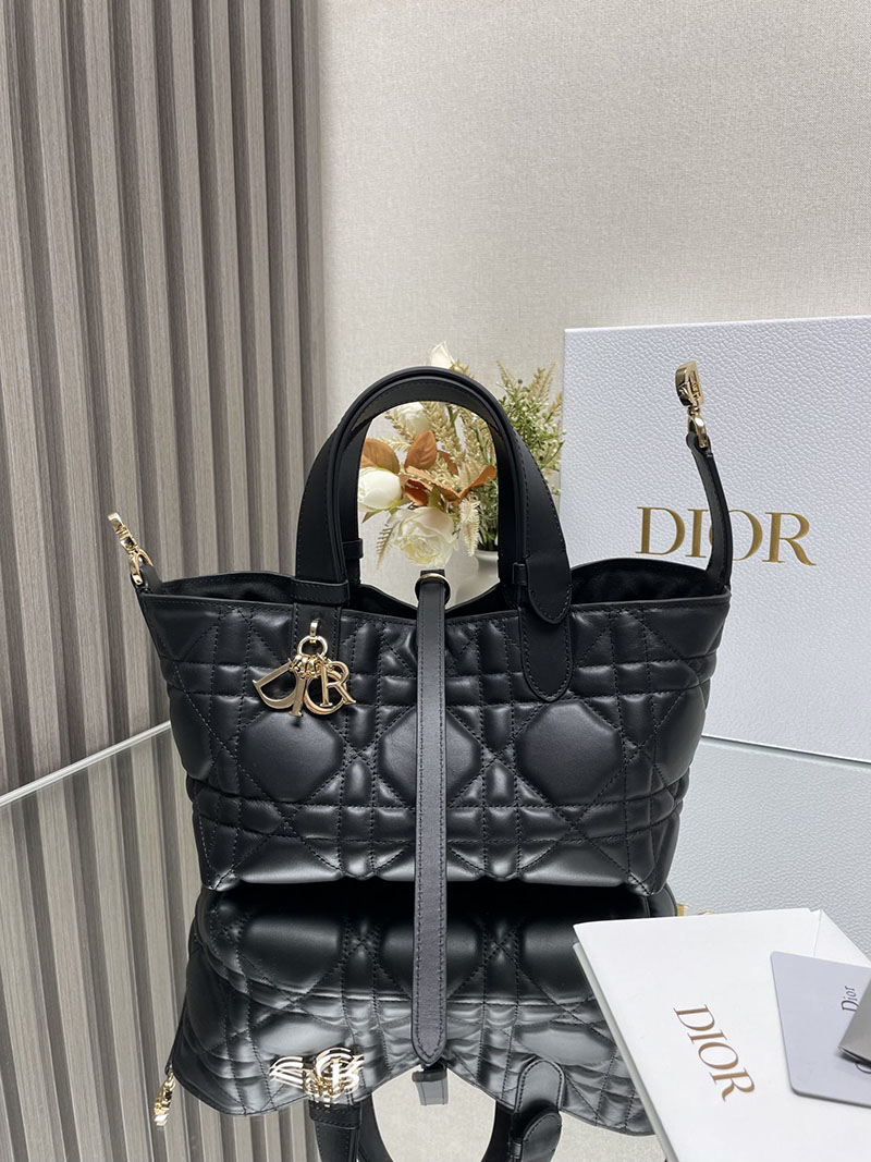 N品 DIOR ディオール Dior Toujours バッグ スモール M2822OSHJ_M900 黒 ブラック ゴールド金具 激安優良店 - 画像 (5)