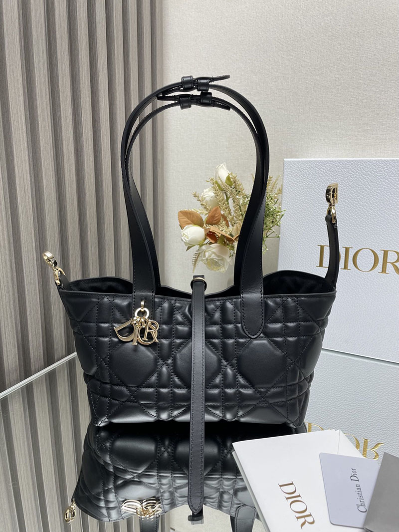 N品 DIOR ディオール Dior Toujours バッグ スモール M2822OSHJ_M900 黒 ブラック ゴールド金具 激安優良店 - 画像 (3)