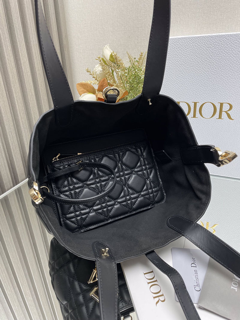 N品 DIOR ディオール Dior Toujours バッグ スモール M2822OSHJ_M900 黒 ブラック ゴールド金具 激安優良店 - 画像 (2)