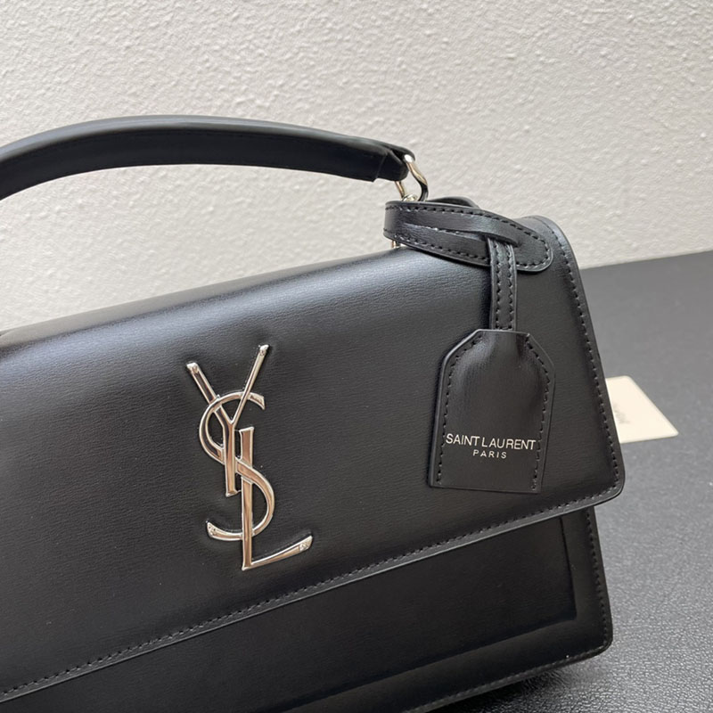 N品 YSL サンローラン ショルダーバッグ サンセット ミディアム ブラック 442906D420N1000 牛革 シルバー金具 激安優良店 - 画像 (7)