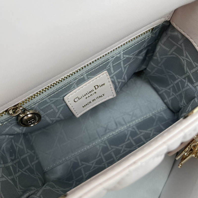 N品 DIOR ディオール Lady Dior バッグ ミニ M0505ONGE_M51U ピンクベージュ ゴールド金具 激安優良店 - 画像 (4)