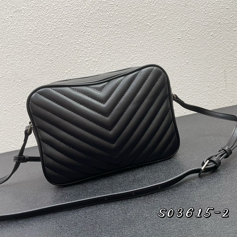 N品 YSL サンローラン ショルダーバッグ ルー カメラバッグ ブラック 761554DV7041000 牛革 シルバー金具 激安優良店 - 画像 (8)